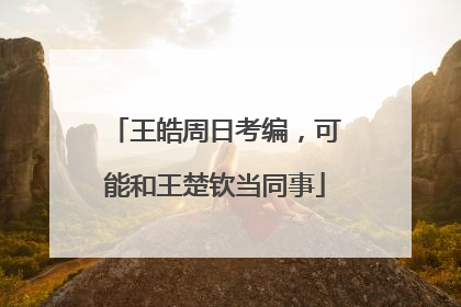 王皓周日考编，可能和王楚钦当同事